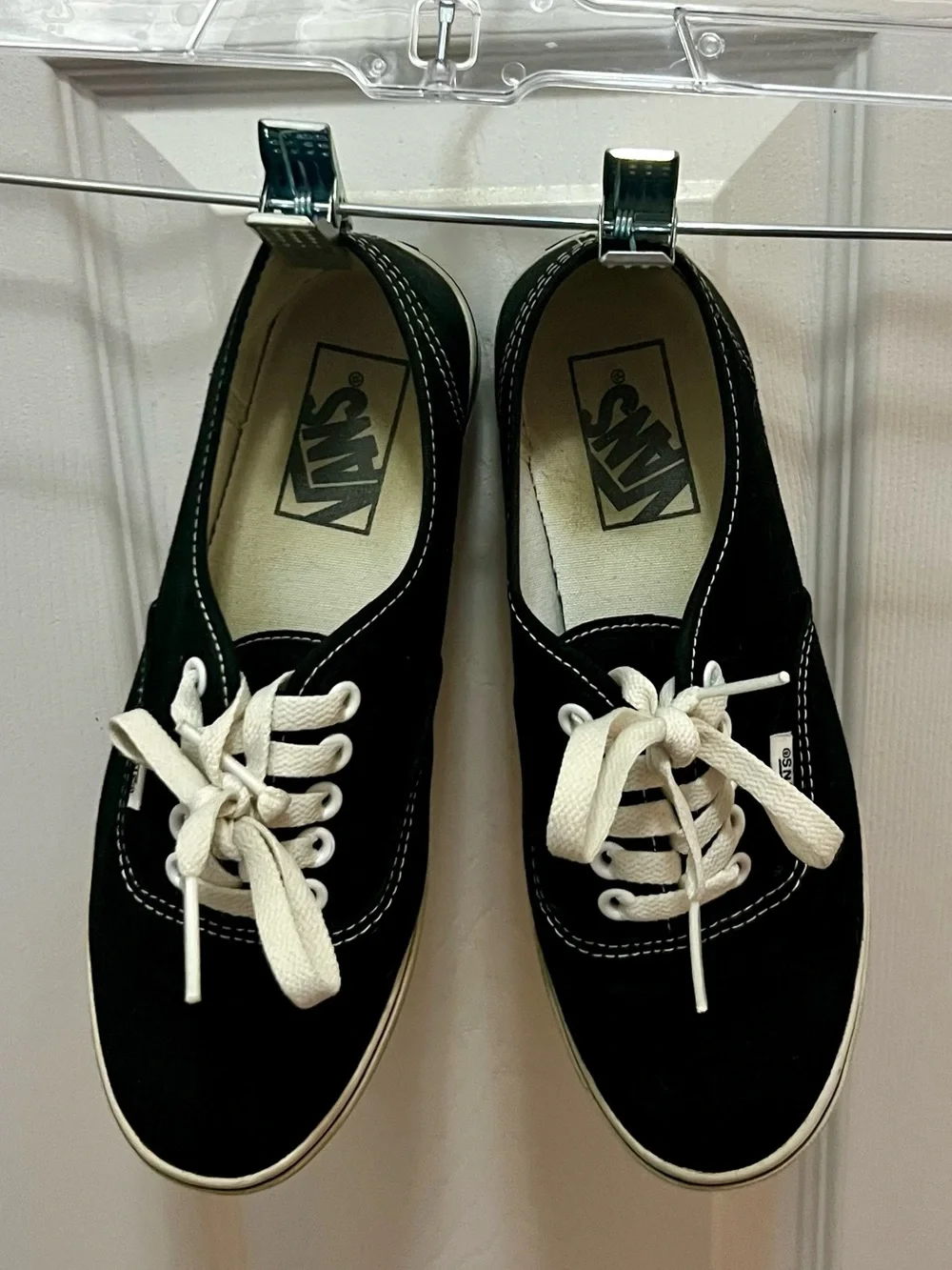 Vans Black Canvas Low-Top Sneakers with White Laces